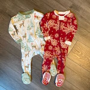 2 Burt’s Bees Winter Pajama Onesies